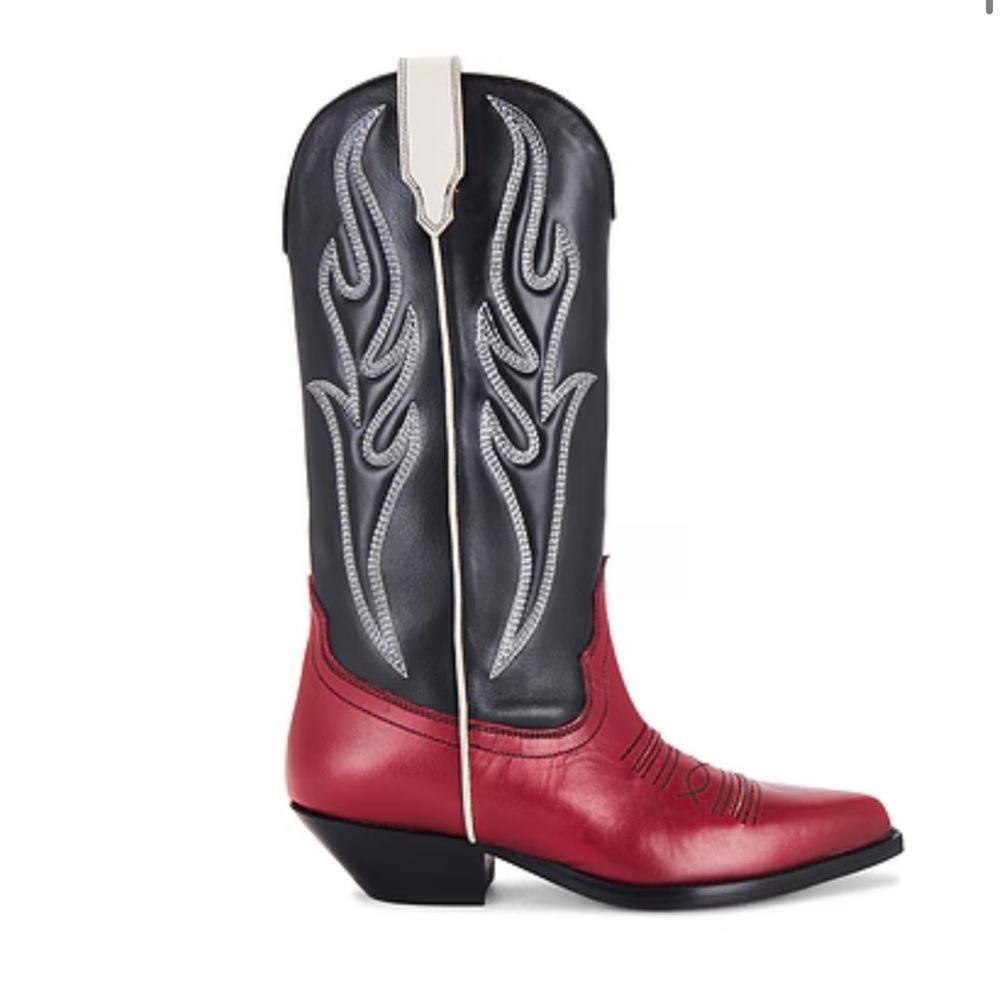 Revolve SONORA Woman’s Santa Fe 35 Leather Tall Cowgirl Boots Made in Italy US8